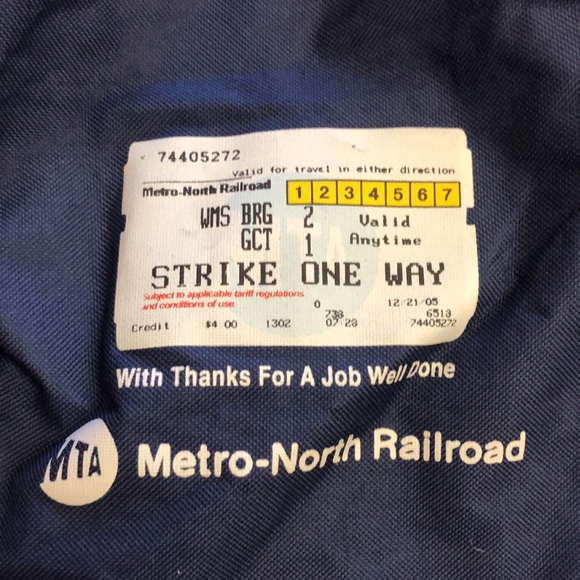Metro-North Railroad “With Thanks For A Job Well Done” Drawstring Backpack - Picture 3 of 10